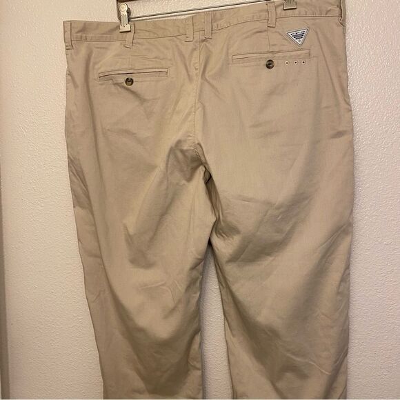 Columbia PFG Harborside Chino khaki tan work everyday Pants 42x30 - Picture 5 of 13